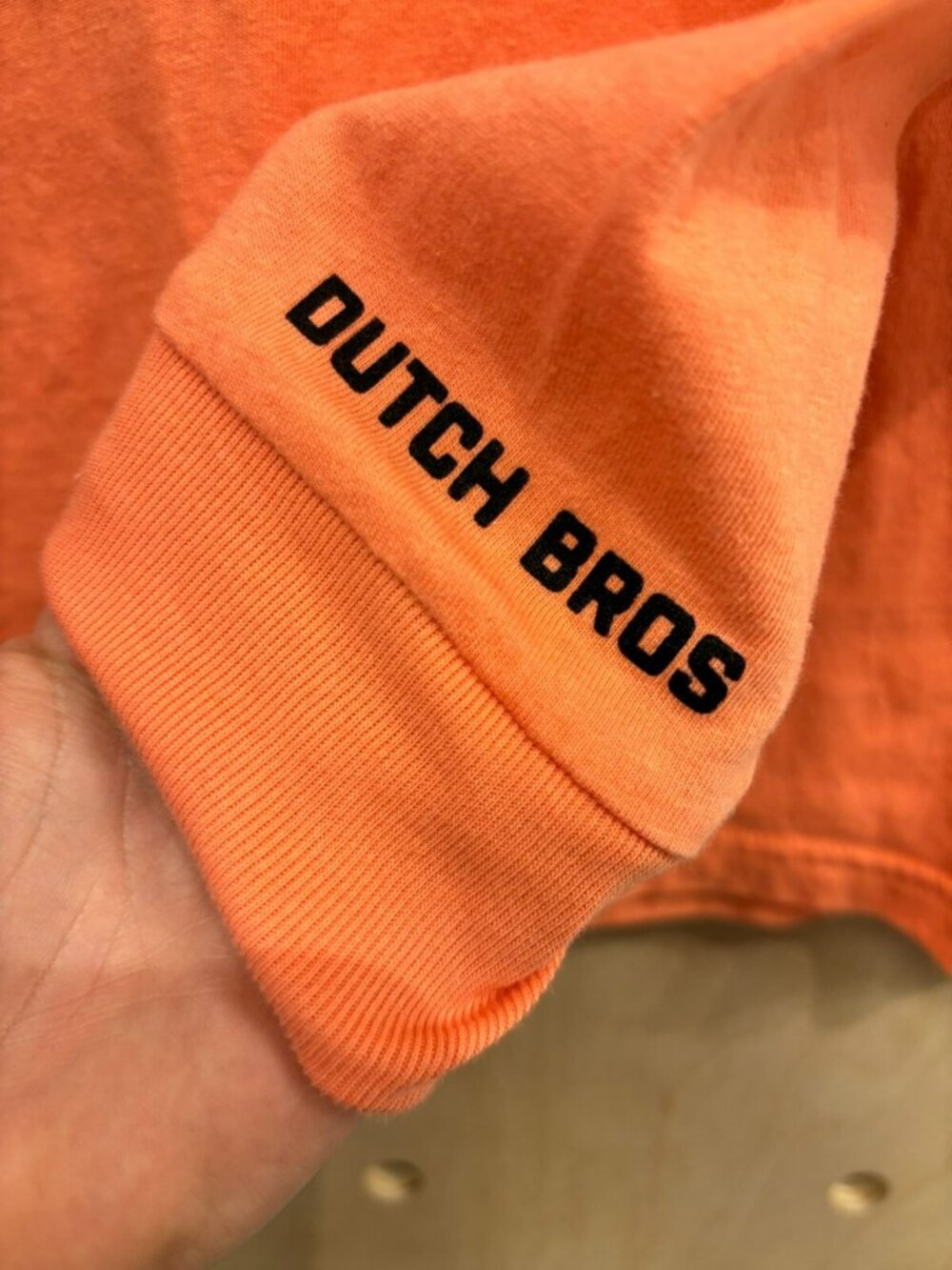 Dutch Bros Coffee Coral Long Sleeve Classic 1992 T-Shirt Size Medium - Picture 5 of 6